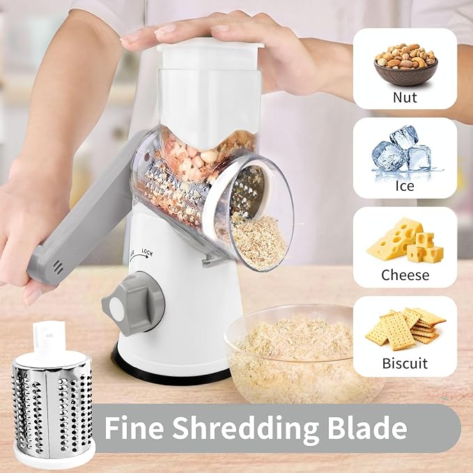 Rotary Cheese Grater, Manual Cheese Shredder - Image 4