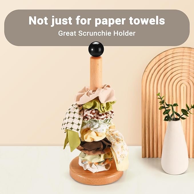 Paper Towel Holder, Wooden Kitchen Roll Stand - Image 6