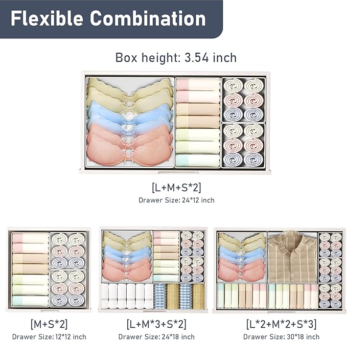 DIMJ Drawer Organizer Clothes - Image 4
