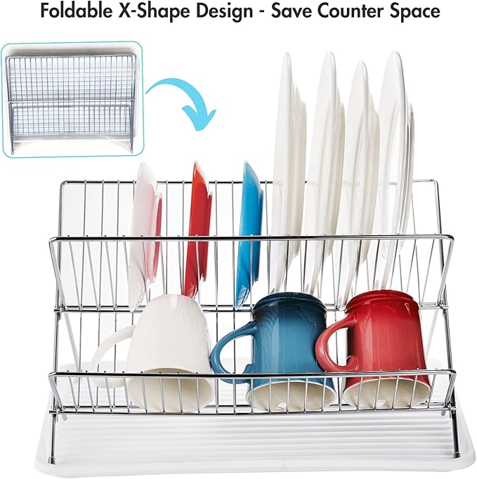 Youeon Foldable Dish Drying Rack - Image 6