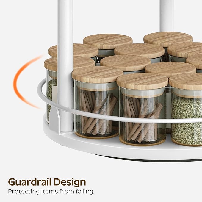 YATINEY Lazy Susan Organizer, Rotating Spice Rack, 3 Tier Spice Turntable - Image 4