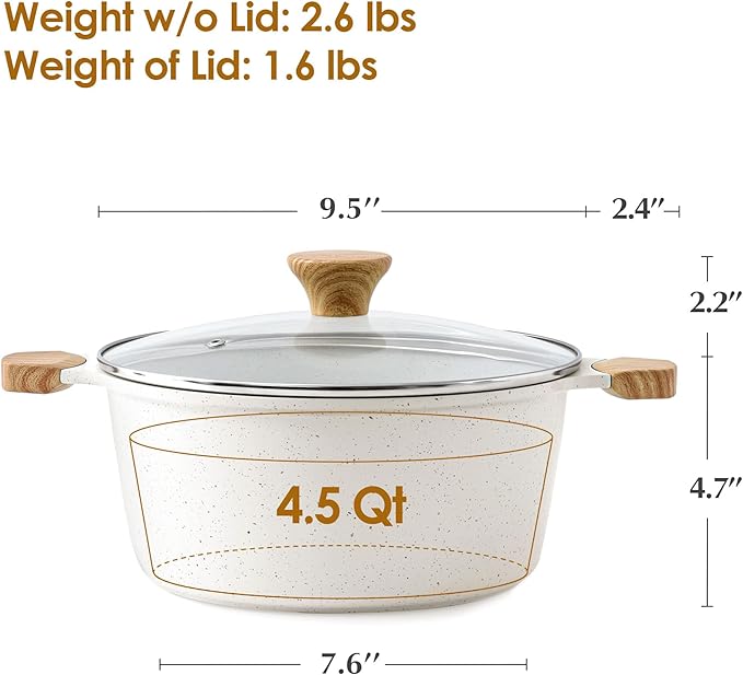 SENSARTE Ceramic Nonstick Stock Pot - Image 2