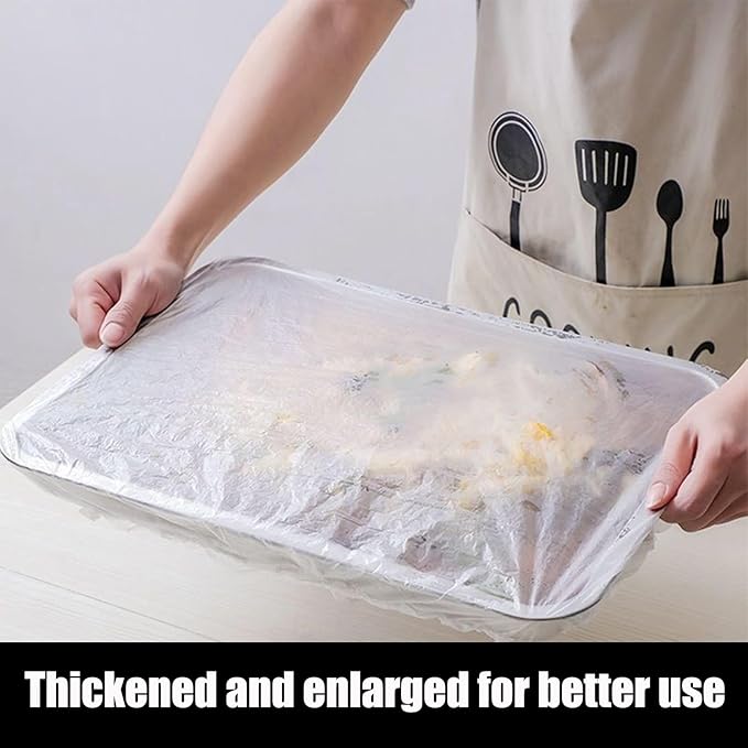 50 Pcs Extra Large Bowl Covers Fits Bowls Up to 17" Stretch Reusable Plate - Image 4