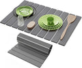 Stone Dish Drying Mats for Kitchen Counter, 23.6''x15.3'' Foldable Quick Dry by AEFLMHealth%C2%B7Home