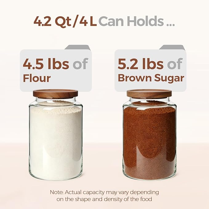 ComSaf 2Pcs Wide-Mouth Flour Sugar Storage Containers - Image 3