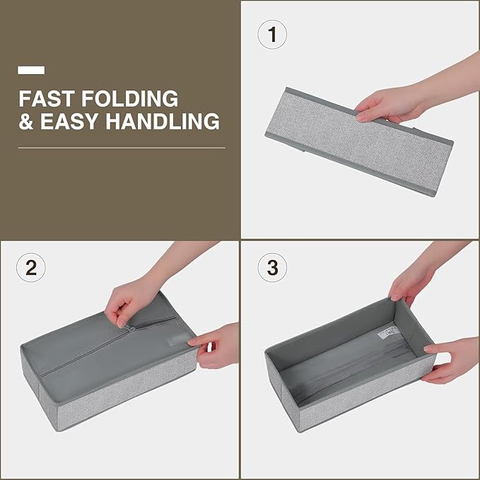 DIMJ Drawer Organizers for Clothing, Fabric Closet Organizers and Storage - Image 7