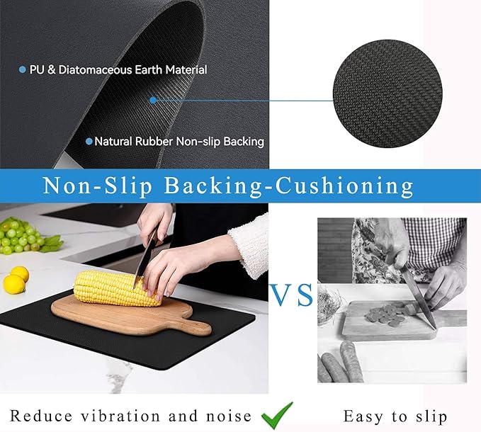 Dish Drying Mat for Kitchen Counter, Drying Mat for Dish Rack, Absorbent Hide - Image 6