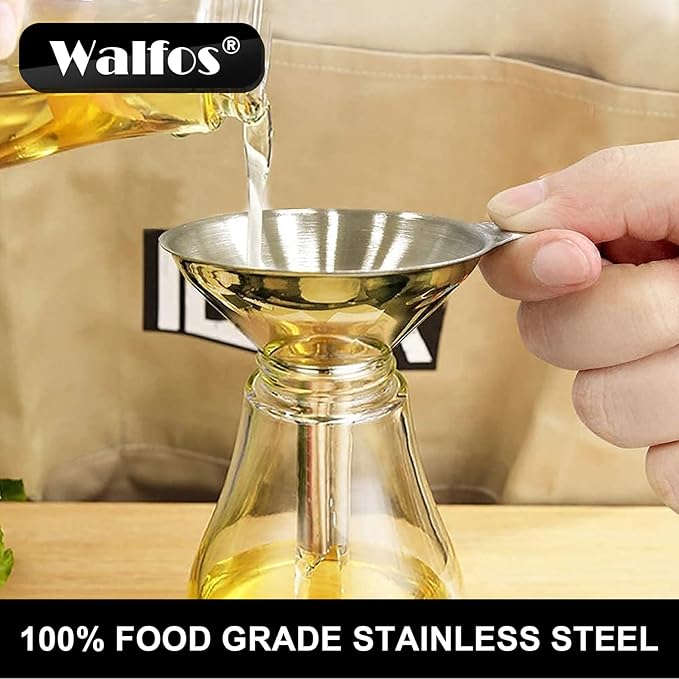 WALFOS Mini Stainless Steel Funnels, - Image 2