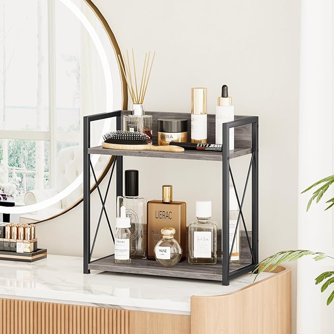 Giikin Coffee Bar Accessories, 2 Tier Spice Rack - Image 8