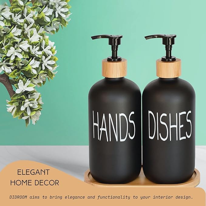 Glass Soap Dispenser Set. Hand and Dish - Image 5