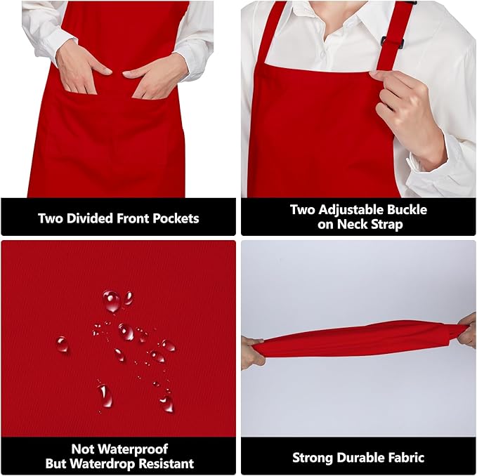Jubatus 12 Pack 100% Cotton Aprons Bulk - Image 5