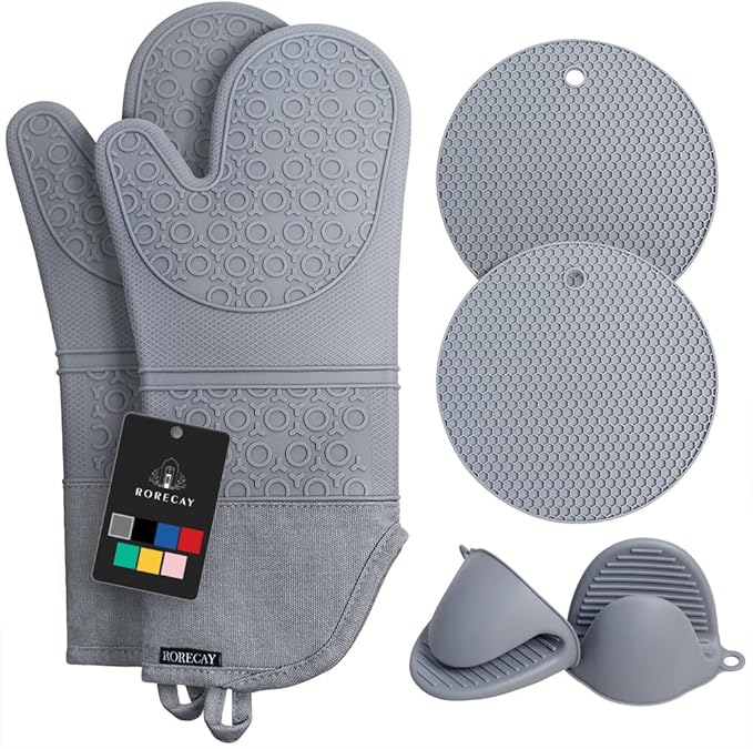Rorecay 6pcs Oven Mitts and Pot Holders Sets by Rorecay