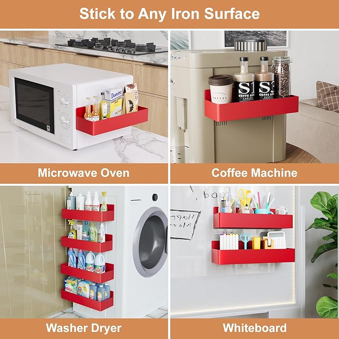 Mystozer Magnetic Spice Rack for Refrigerator, Kitchen Organizer and Storage - Image 6