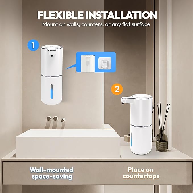 2 Pack Automatic Foaming Soap Dispenser, Touchless Foam Soap Dispenser - Image 4