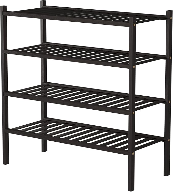 ROMGUAR CRAFT 4 Tier Bamboo Shoe Rack - Image 7