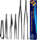JETKONG 6 Pcs Cooking Tweezer Tongs, Professional Chef Tweezers by JETKONG