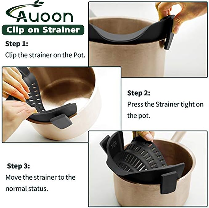 AUOON Clip on Strainer for Pots and Pans - Image 6
