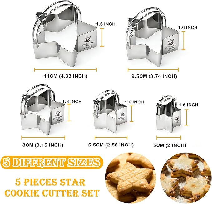 Star Cookie Cutters, Biscuit Cutter Set - Image 2