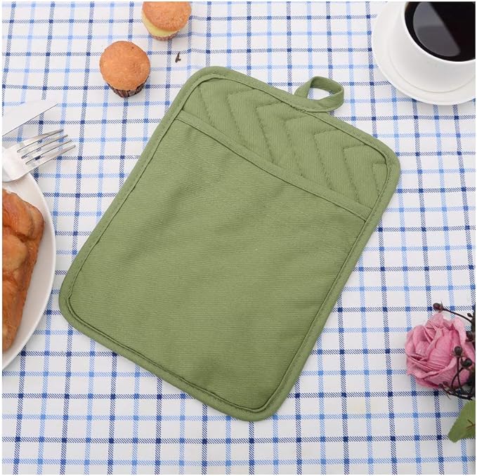 Anyi Heat Resistant Pot Holders, Cotton Hot Pads - Image 6