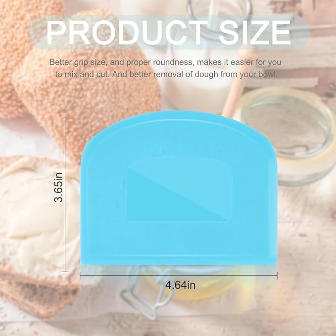 4 Pieces Food Scraper, Flexible Dough Scraper, Dough Scraper - Image 3