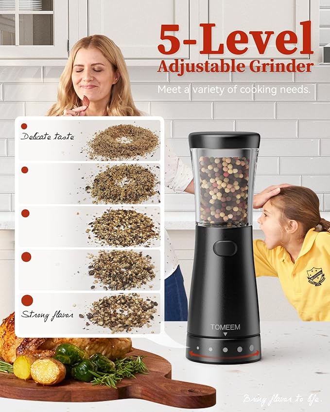 Electric Salt and Pepper Grinder Set - Image 2