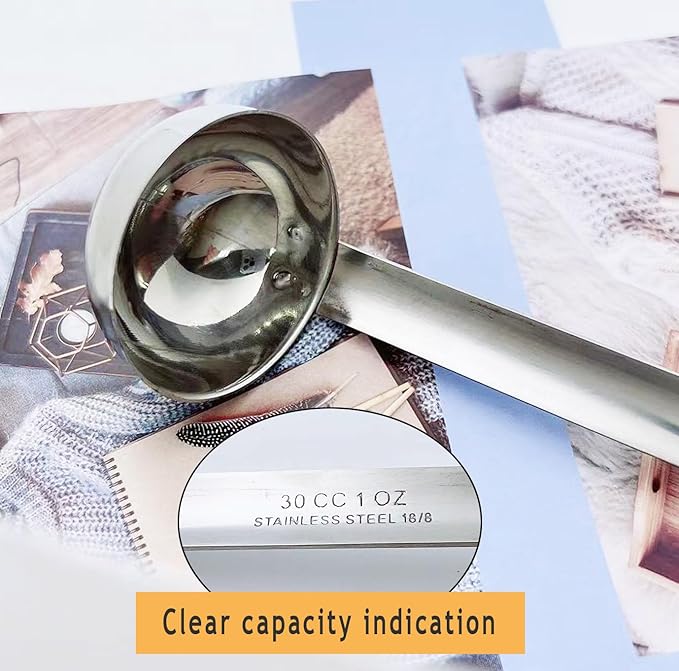 Markeny 4 Pieces Stainless Steel Soup Ladle Metal Handle Ladle - Image 7