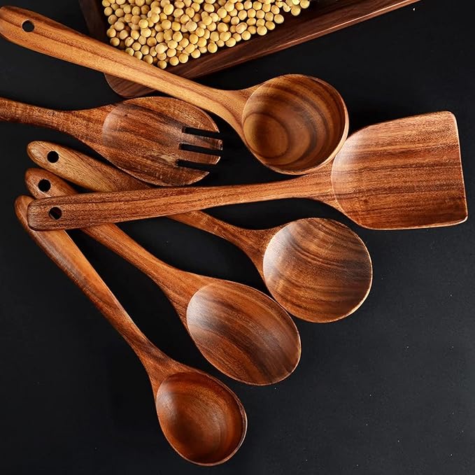 12 Pack Wooden Spoons for Cooking - Image 4