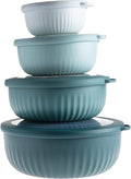COOK WITH COLOR Prep Bowls with Lids- Wide and Deep Nesting Plastic Small by CookwithColor