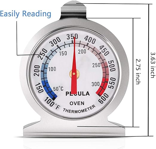 Oven Thermometer 2 Pack 50-300°C/100-600°F, Oven Grill Fry Chef Smoker - Image 2