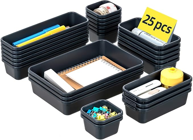 Kutesna 25 PCS Interlocking Desk Drawer Organizer Separator - Image 9