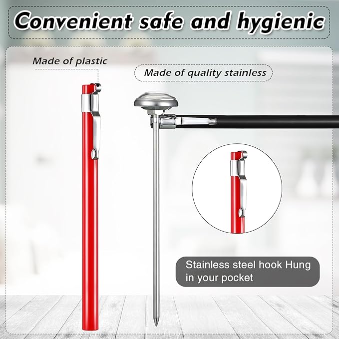Xuhal 6 Pcs Stainless Steel Kitchen Thermometer - Image 2