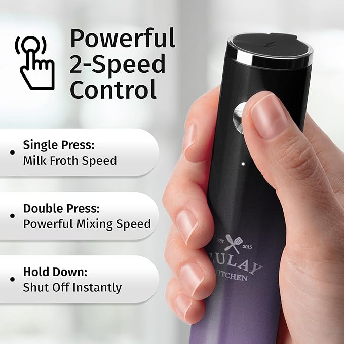 Zulay Kitchen Rechargeable Milk Frother Handheld Lux - Image 4