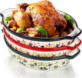 Peohud 3 Pack Ceramic Baking Dishes, 50 Oz Large Casserole Dish by Peohud