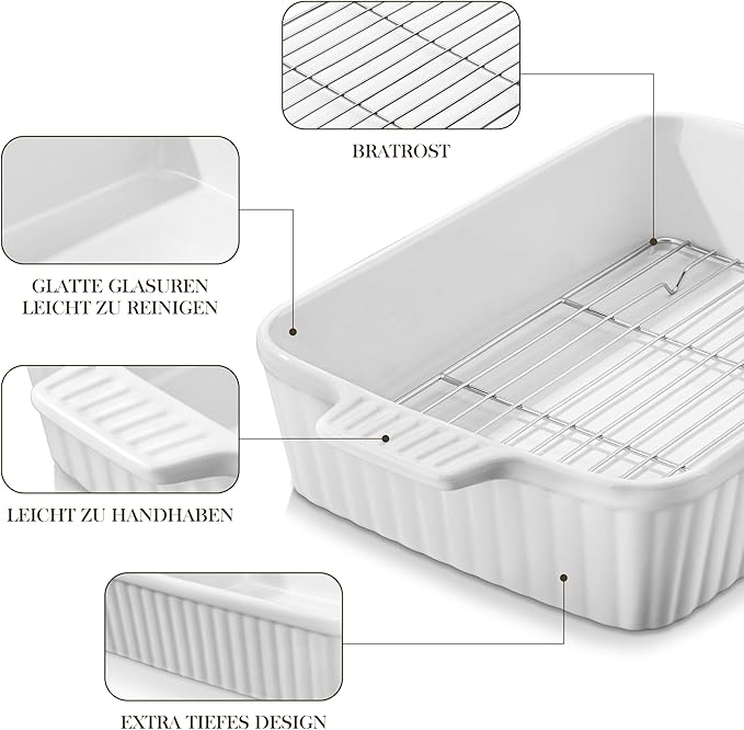 MALACASA 4.4 QT Baking Dish - Image 5