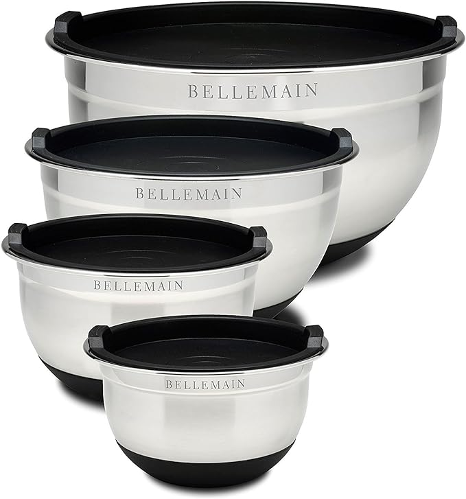 Bellemain Stainless Steel Non-Slip Mixing Bowls by Bellemain