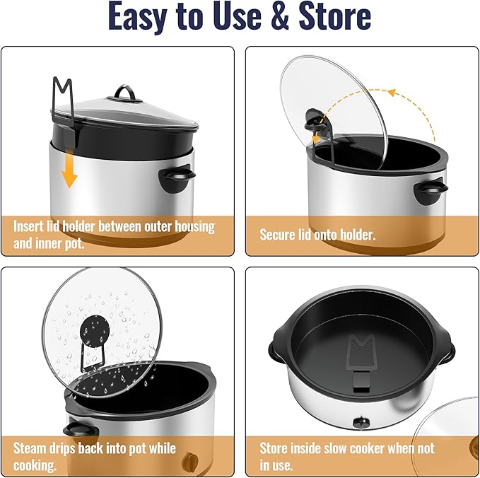 NiHome 2-Pack Slow Cooker Lid Holder Fit - Image 8