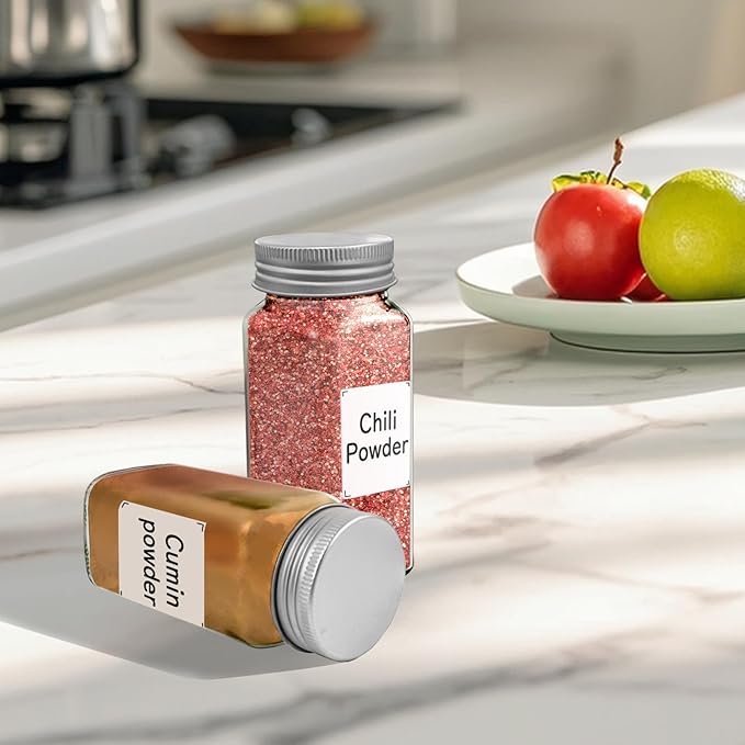 ZUFECY 4oz Glass Spice Bottles - Image 3