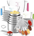 Stainless Steel Measuring Cups and Spoons Set, 6 Stainless Steel Measuring Cups by Unknown