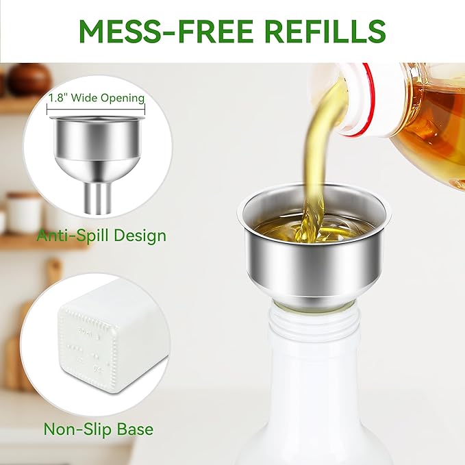 Vakoo Oil and Vinegar Dispenser Set - 17oz/500ml - Image 5