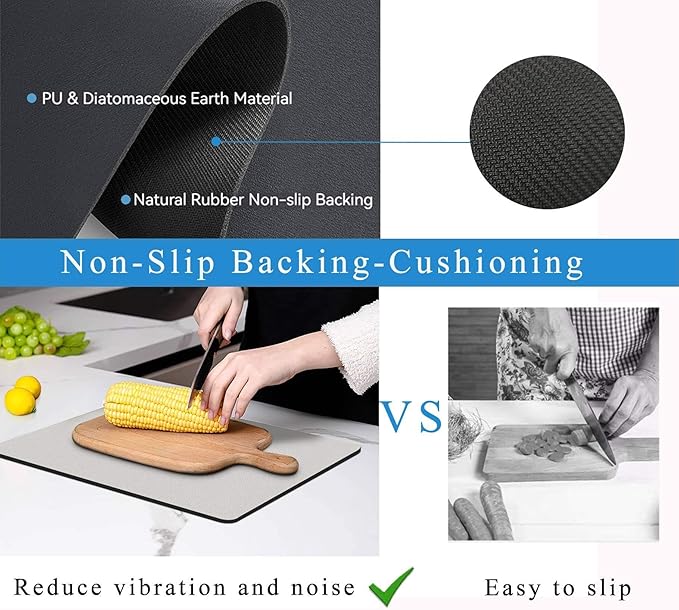 Dish Drying Mat for Kitchen Counter, Drying Mat for Dish Rack, Absorbent Hide - Image 6