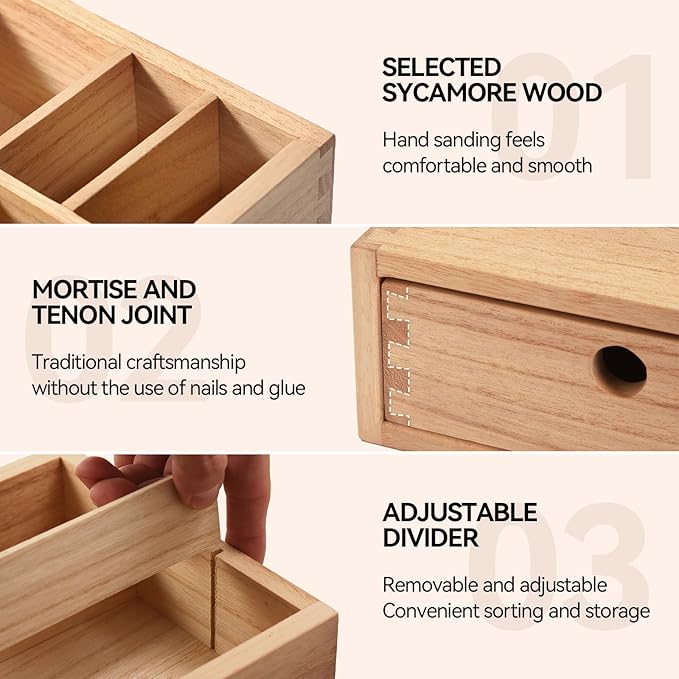 KIRIGEN Wooden Coffee Station Organizer 2-Piece Set - Image 5
