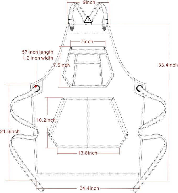 Jeanerlor - Cotton Denim Apron - Jean Apron - Image 3