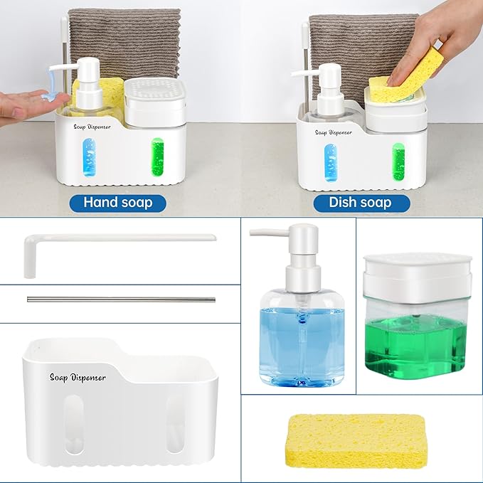 Hand Soap and Dish Soap Dispenser Set - Image 3