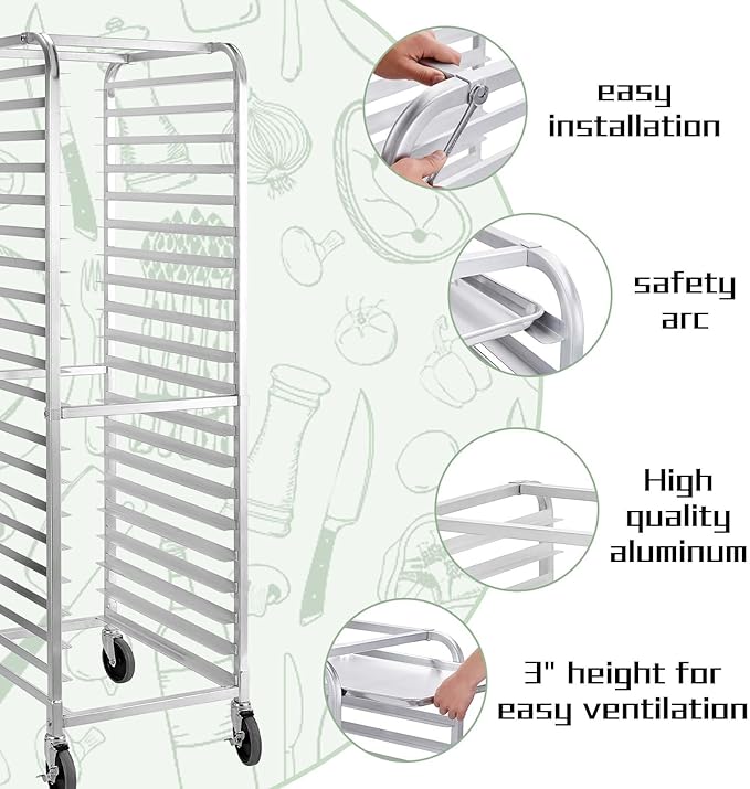 HALLY SINKS & TABLES H Bun Pan Rack 20 Tier - Image 3