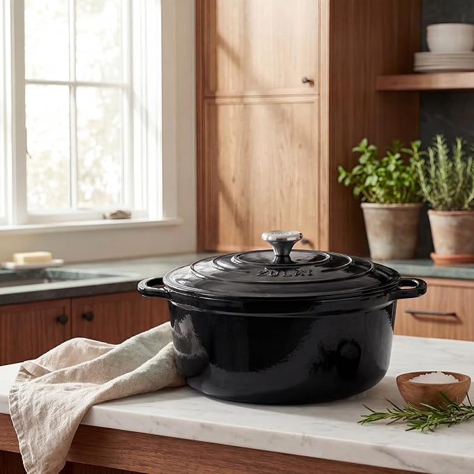 Zulay Kitchen 5 Quart Enameled Cast Iron Dutch Oven Pot - Image 2