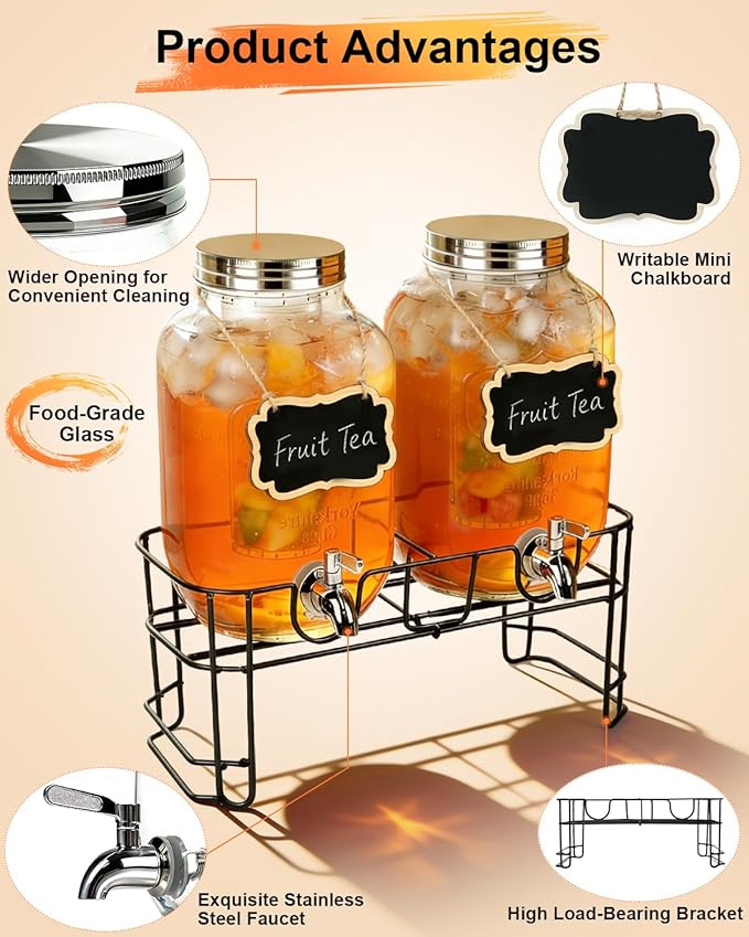 1 Gallon Drink Dispenser 2 Pack - Image 4
