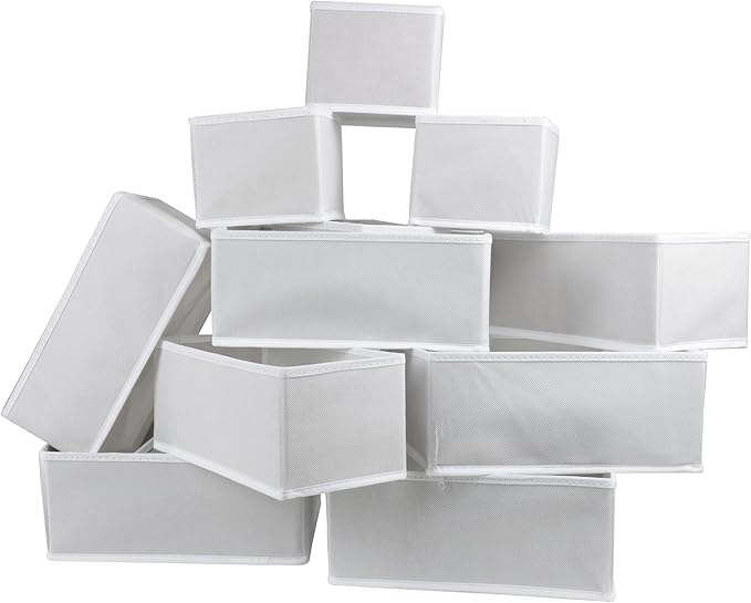 Fordonral 12 Pack Drawer Organizer Clothes, Foldable Fabric Dresser Organizer - Image 6