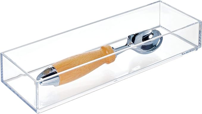 iDesign Clarity Plastic Drawer Organizer, Storage Container by iDesign