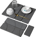 Small Stone Dish Drying Mat for Kitchen Counter, Foldable Water Absorbing by linidcoudhome