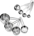 New Star Foodservice 42917 Stainless Steel 8-Piece Measuring Cups and Spoons by NewStarFoodservice